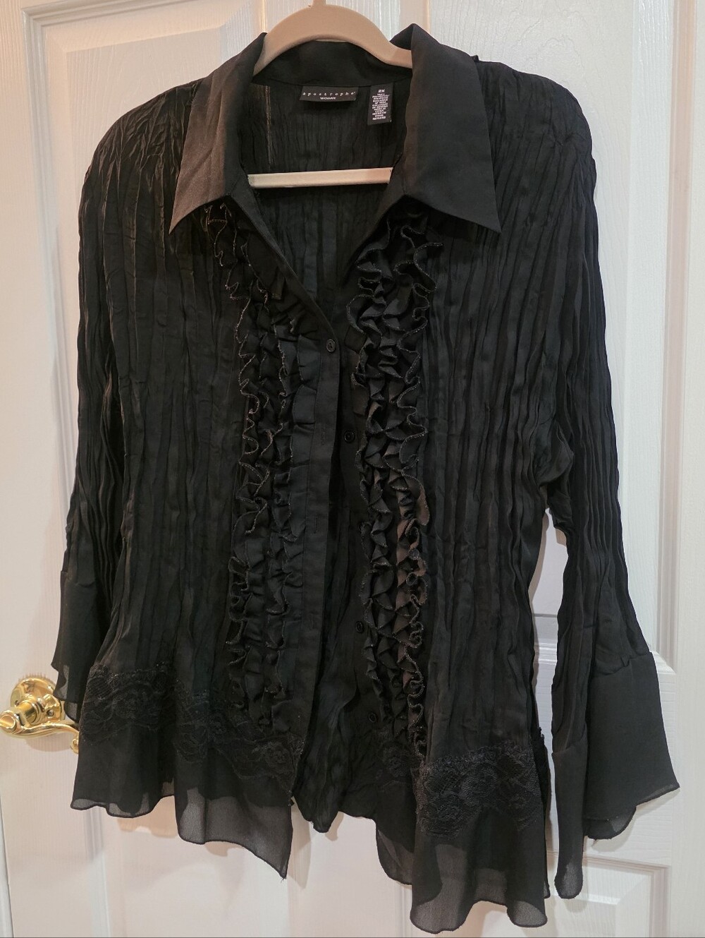Black Tuxedo Shirt 2x